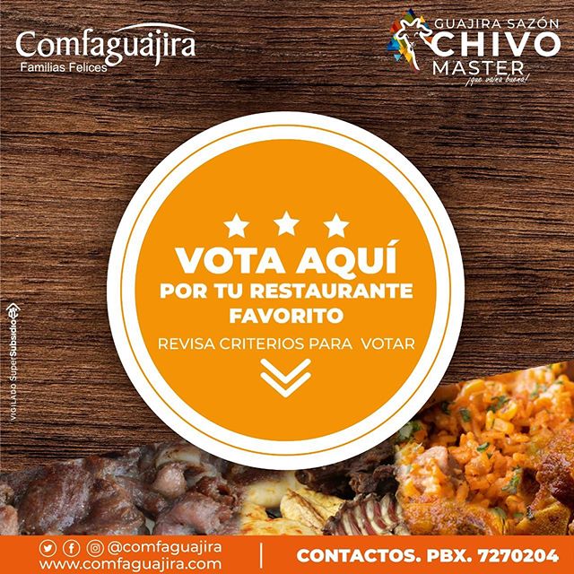 Vota en el instagram de Comfaguajira - Guajira Chivo Master 2019